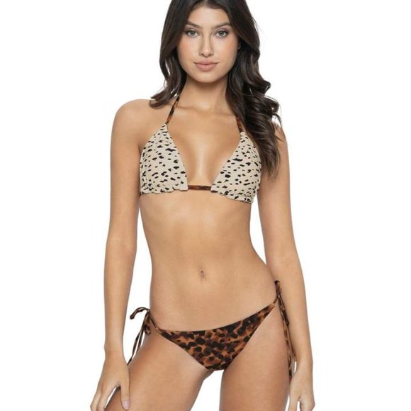 NWT PQ PILYQ SIZE S M L WILD HEART REVERSIBLE TIE FULL BOTTOMS - Picture 4 of 5